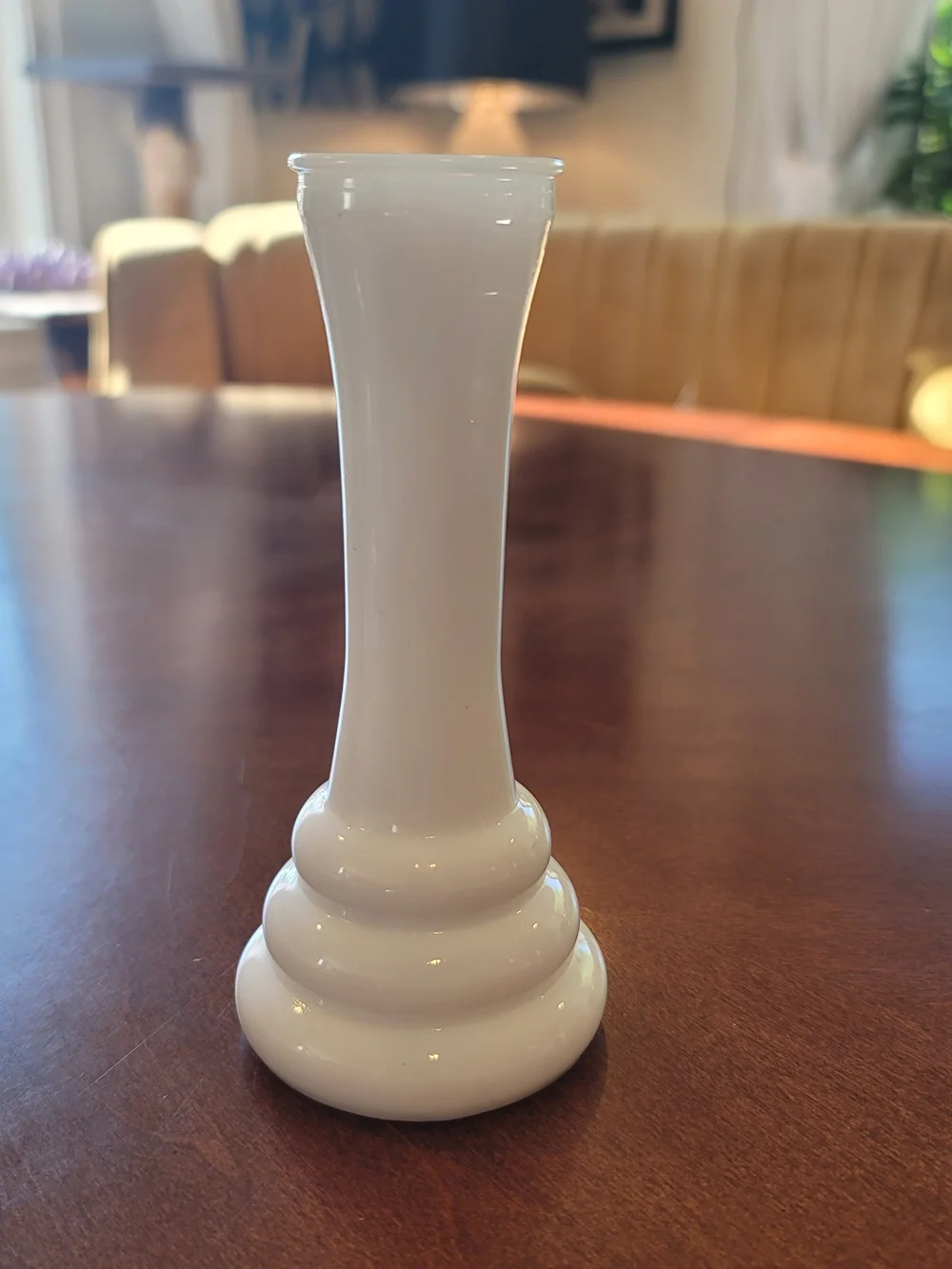 MCM RANDALL Beehive Style Milk Glass Bud Vase 6 Inch